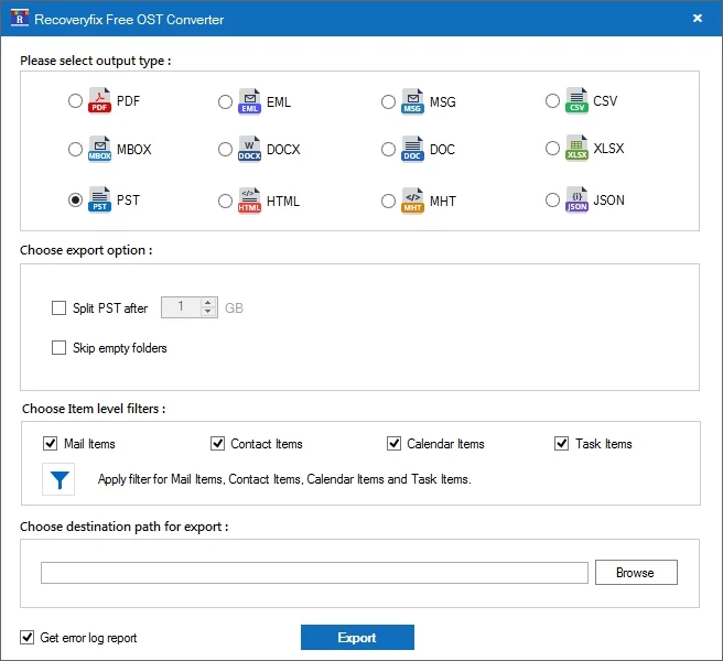 select pst as output
